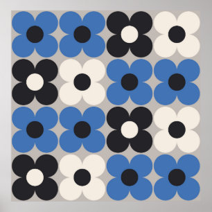 Floral naadloos patroonontwerp. Scandinavische sti Poster