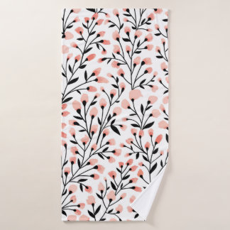 Floral naadloos patroonontwerp. Tak met klein  Badhanddoek