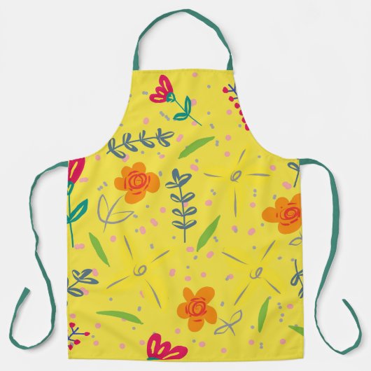 Floral naadloos Schort (Voorkant)