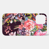 Floral  naadloze Waterverf achtergrond met Case-Mate iPhone Case (Achterkant (horizontaal))