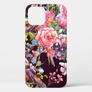 Floral  naadloze Waterverf achtergrond met Case-Mate iPhone Case