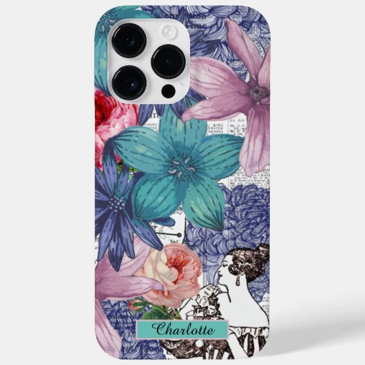 Floral naam Case-Mate iPhone Case (Achterkant)