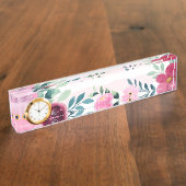 Floral Naambordje (Zijkant)