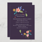 Floral Nabuurschap ontmoeten en Greet Kaart (Voorkant / Achterkant)