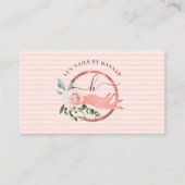 Floral Nail Art Manicure Hand Salon Monogram Logo Visitekaartje (Voorkant)