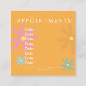 Floral Nail Technicia Groovy Afsprakenkaartje (Achterkant)