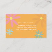 Floral Nail Technicia Groovy Visitekaartje (Achterkant)