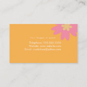 Floral Nail Technicus Oranje Visitekaartje (Achterkant)