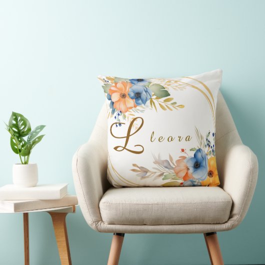 Floral Name Kussen (Stoel)