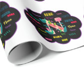 Floral Name Nana Cadeaupapier (Rol Hoek)