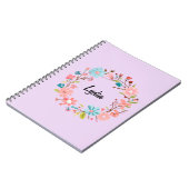 Floral Name Notitieboek – gepersonaliseerd tijdsch (Linkerzijde)