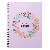 Floral Name Notitieboek – gepersonaliseerd tijdsch
