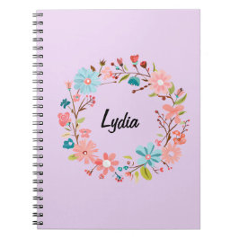 Floral Name Notitieboek – gepersonaliseerd tijdsch