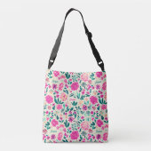 Floral Name Pattern Crossbody Tas (Achterkant)