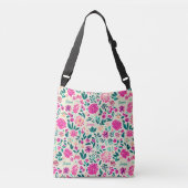 Floral Name Pattern Crossbody Tas (Voorkant)