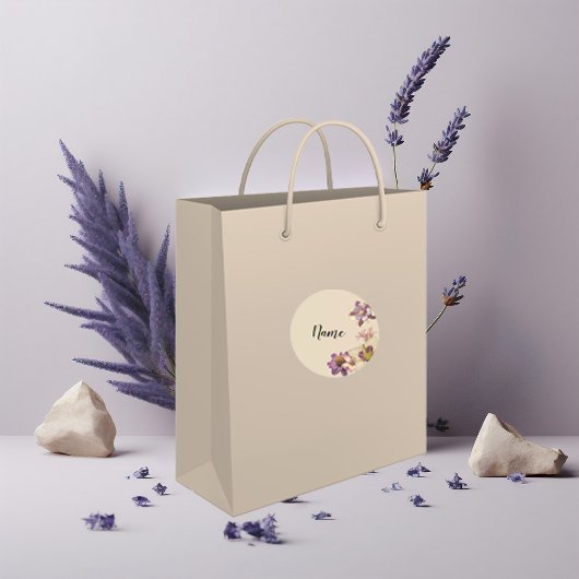  Floral Name Tag Ronde Sticker