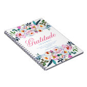 Floral Named Pink Gratitude Journal Notitieboek (Rechterzijde)