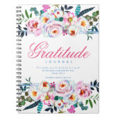Floral Named Pink Gratitude Journal Notitieboek (Voorkant)
