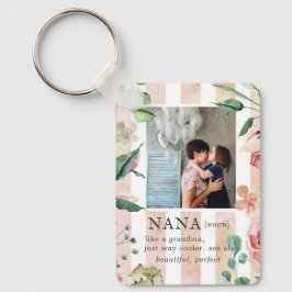 Floral Nana | Persoonlijk fototoetsenbord Sleutelhanger
