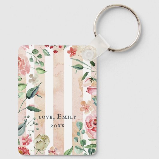 Floral Nana | Persoonlijk fototoetsenbord Sleutelhanger (Achterkant)