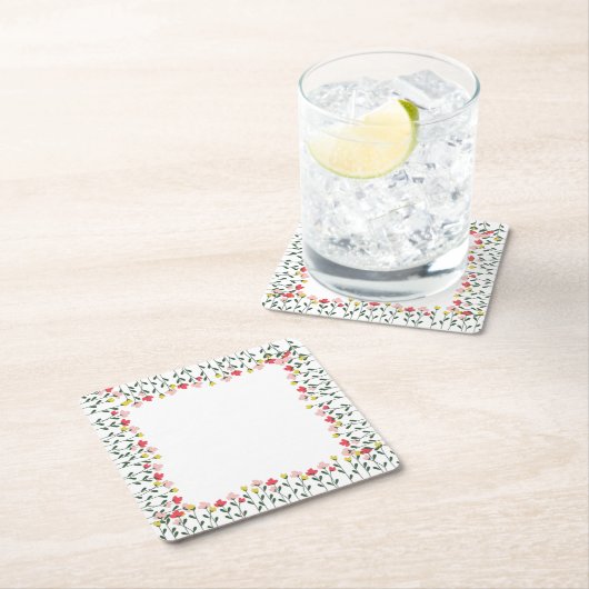 Floral Napkins Kartonnen Onderzetters (Insitu)
