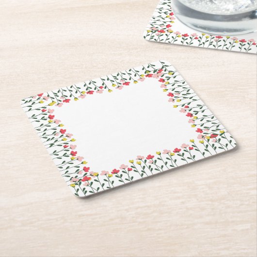 Floral Napkins Kartonnen Onderzetters (Schuin)
