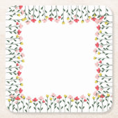 Floral Napkins Kartonnen Onderzetters (Voorkant)