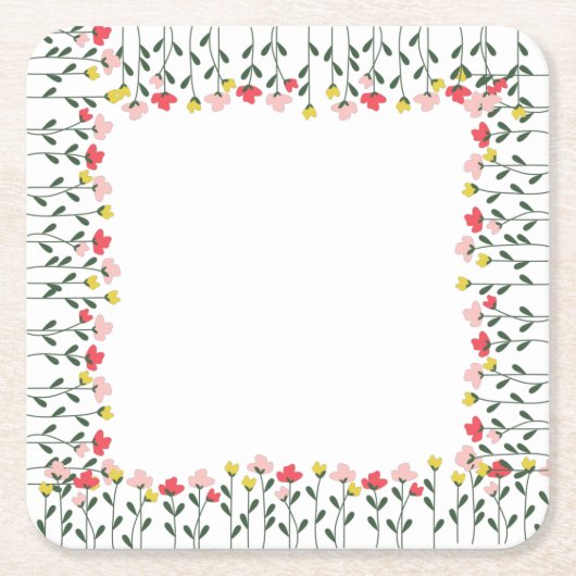 Floral Napkins Kartonnen Onderzetters (Voorkant)