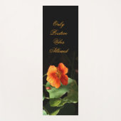 Floral Nasturtium Inspirerend Quote Yogamat (Voorkant)