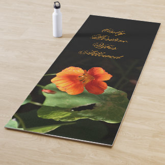 Floral Nasturtium Inspirerend Quote Yogamat