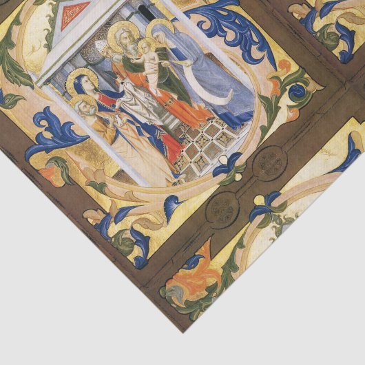 FLORAL NATIVITY CHRISTMAS PARCHCHMENT TISSUEPAPIER (Detail)