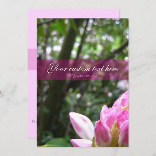 Floral Natural Simple nodigt.formal. Kaart (Voorkant / Achterkant)