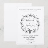 Floral Natuur met uitnodiging voor officiële bruil (Voorkant / Achterkant)