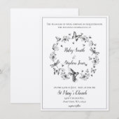 Floral Natuur met uitnodiging voor officiële bruil (Voorkant / Achterkant)