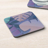 Floral Natuur Schilderen Kleurrijk Bier Onderzetter (Linkerzijde)