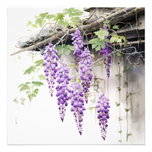 Floral Natuur Violet Foto Afdruk