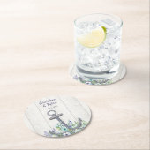 Floral Nautical Anchor Ronde Kartonnen Onderzetter (Insitu)