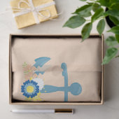 Floral nautische serie ontwerp 4 tissuepapier (Geschenk)