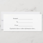  "Floral Navy Blue Salon Gift"-certificaten (Achterkant)