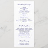 Floral  Navy Gold White Wedding Programma Programmakaart (Achterkant)