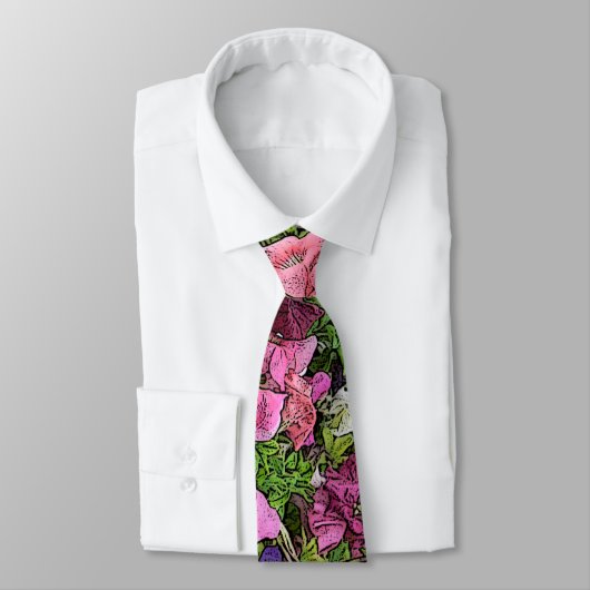 FLORAL NECKTIE/PETUNIAS VAN mannen Stropdas (Gebonden)