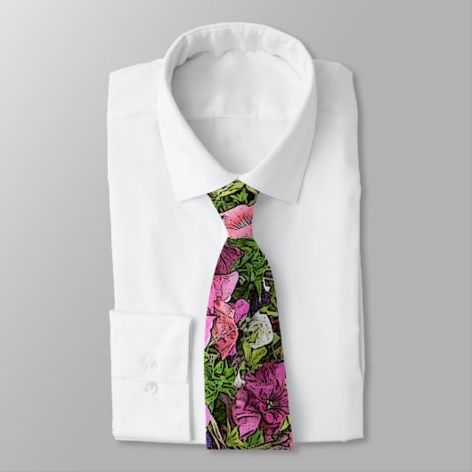 FLORAL NECKTIE/PETUNIAS VAN mannen Stropdas (Gebonden)