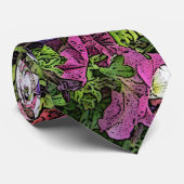 FLORAL NECKTIE/PETUNIAS VAN mannen Stropdas (Opgerold)