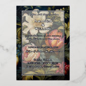 Floral Nederlands schilderij 17e 18e eeuw. Bruilof Folie Uitnodiging (Voorkant)