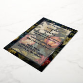 Floral Nederlands schilderij 17e 18e eeuw. Bruilof Folie Uitnodiging (Gedraaid)