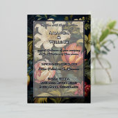 Floral Nederlands schilderij 17e 18e eeuw. Bruilof Folie Uitnodiging (Staand Voorkant)