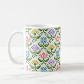 Floral "Needlepoint" koffie Mok (Links)