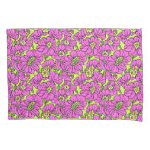Floral Neon Pink and Yellow Daisies Pattern Duvet Kussensloop (Voorkant)