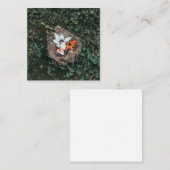 Floral Nest Vierkante Visitekaartje (Voorkant / Achterkant)
