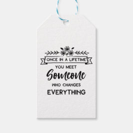 Floral net getrouwd marine bruiloft bloemen cadeaulabel